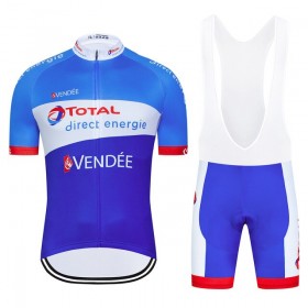 Completo Maglia + Pantaloncino con bretelle 2020 Total Direct Energie N002